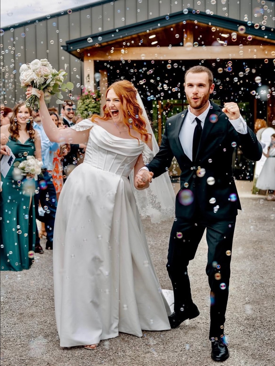 Bubble exit after the ceremony