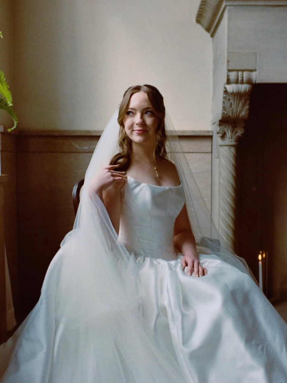 A bride in her veil